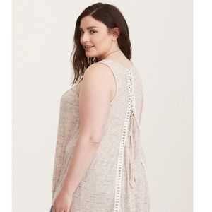 Torrid Size 0 NWT Taupe Lace-up Back Tank